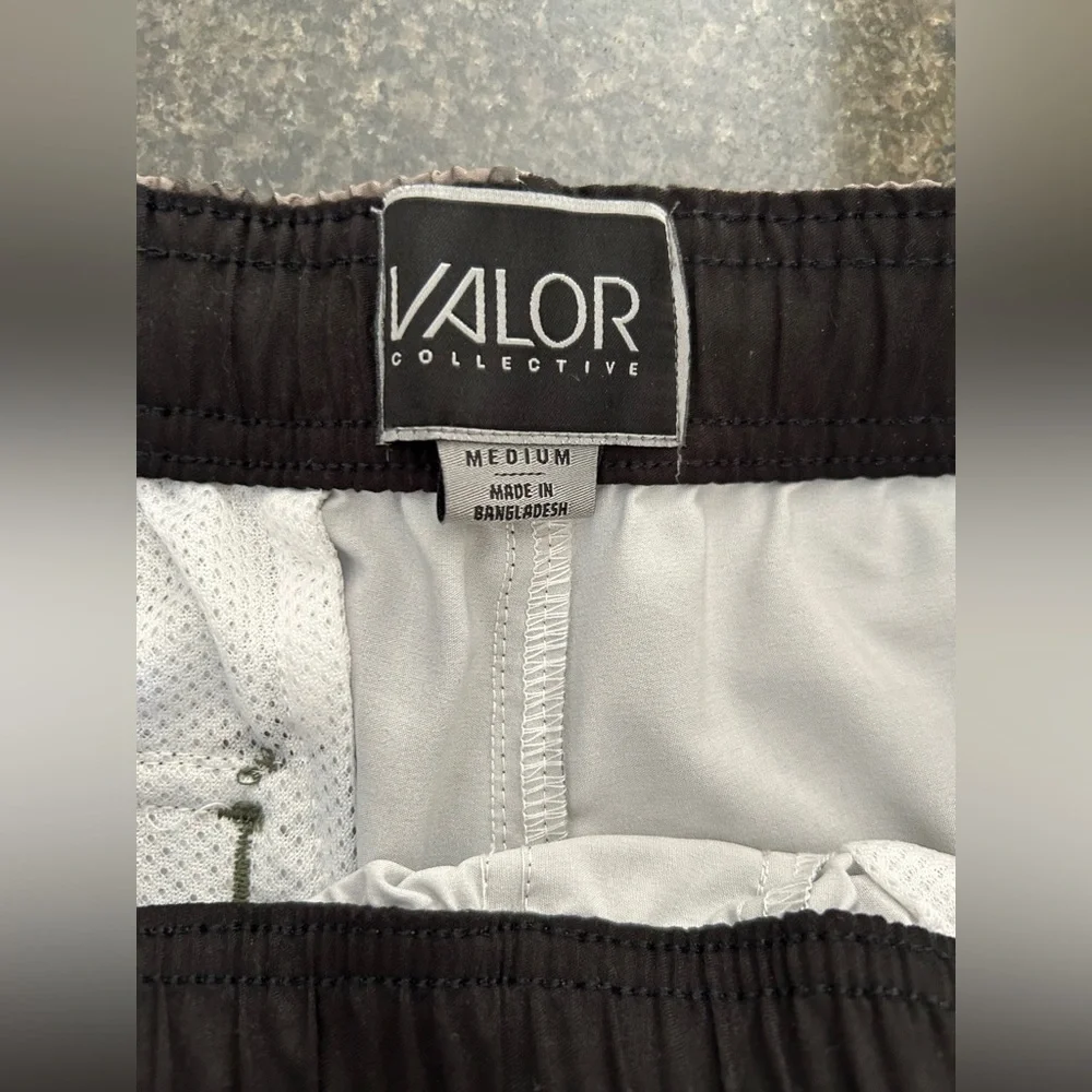 Gray Camo Valor Swim Shorts. Size medium